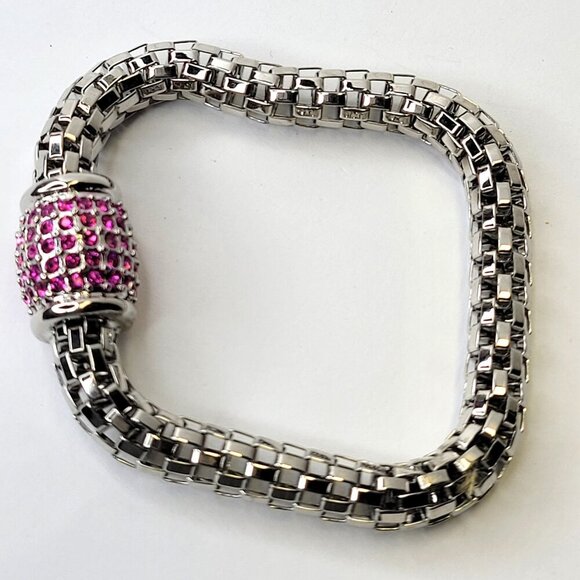 Pink Crystal Magnetic Bracelet - Picture 1 of 8